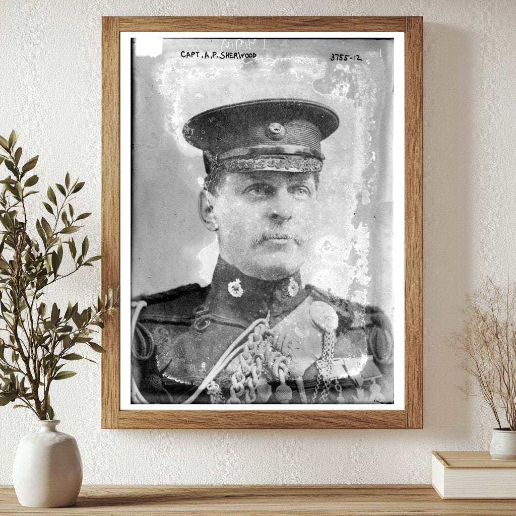 Historic Capt. A.P. Sherwood Print, Vintage Art