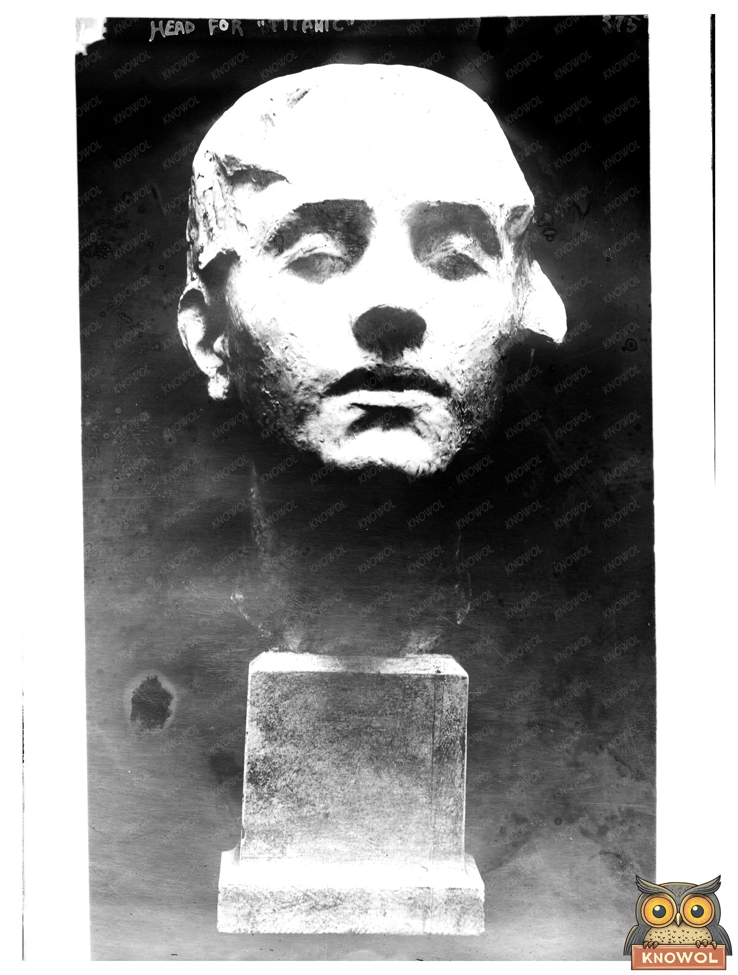 Historic Head for "Titanic" Print, Vintage Art