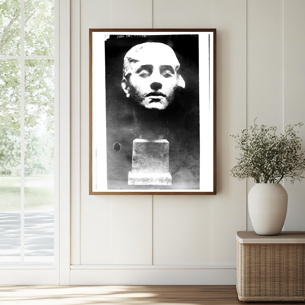 Historic Head for "Titanic" Print, Vintage Art