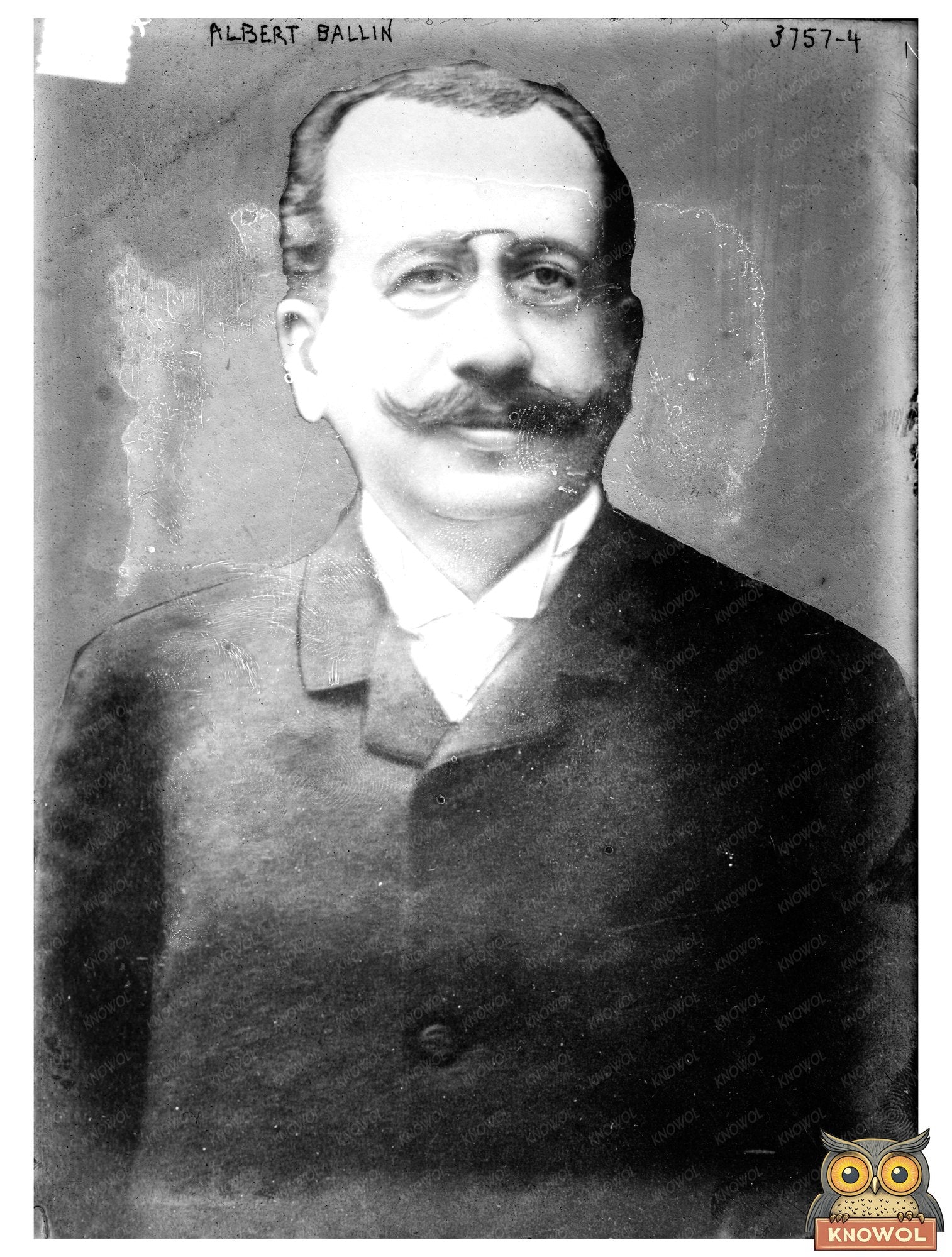 Historic Albert Ballin Print, Vintage Art