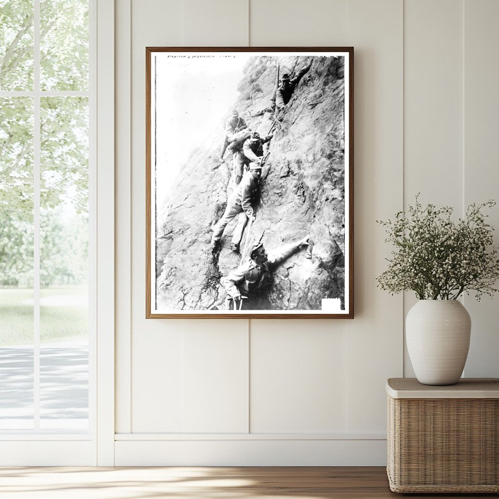 Historic Austria's Mountain troops Print, Vintage Art