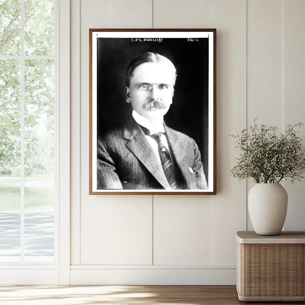 Historic C. O'C. Hennessey Print, Vintage Art