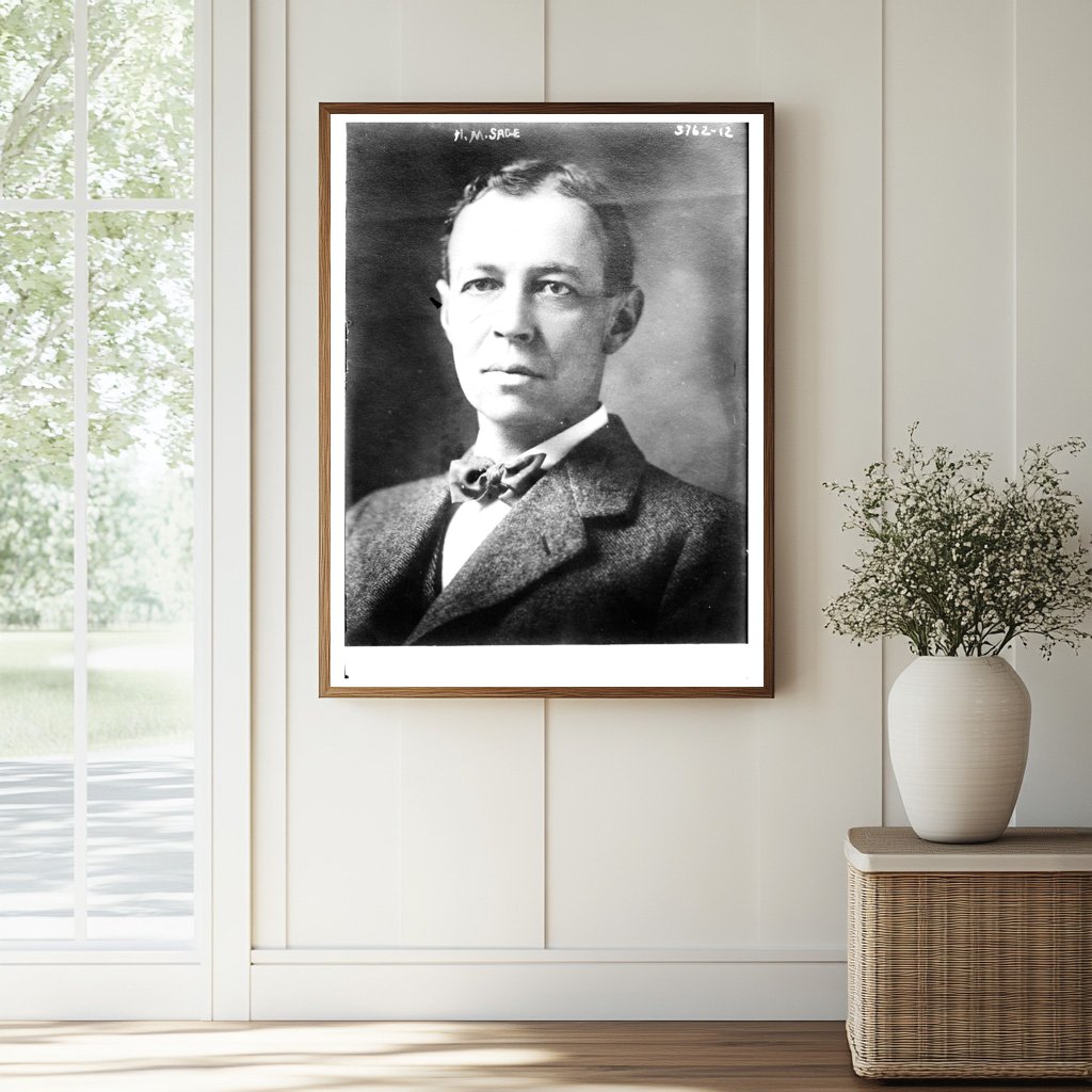 Historic H.M. Sage Print, Vintage Art