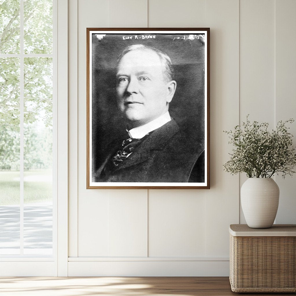 Historic Elon R. Brown Print, Vintage Art