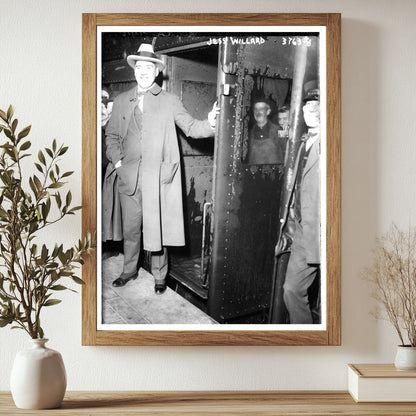 Historic Jess Willard Print, Vintage Art