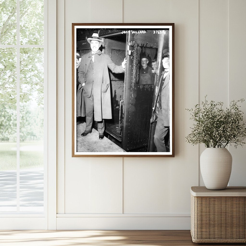 Historic Jess Willard Print, Vintage Art