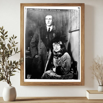 Historic Lou Tellegen & Farrar Print, Vintage Art