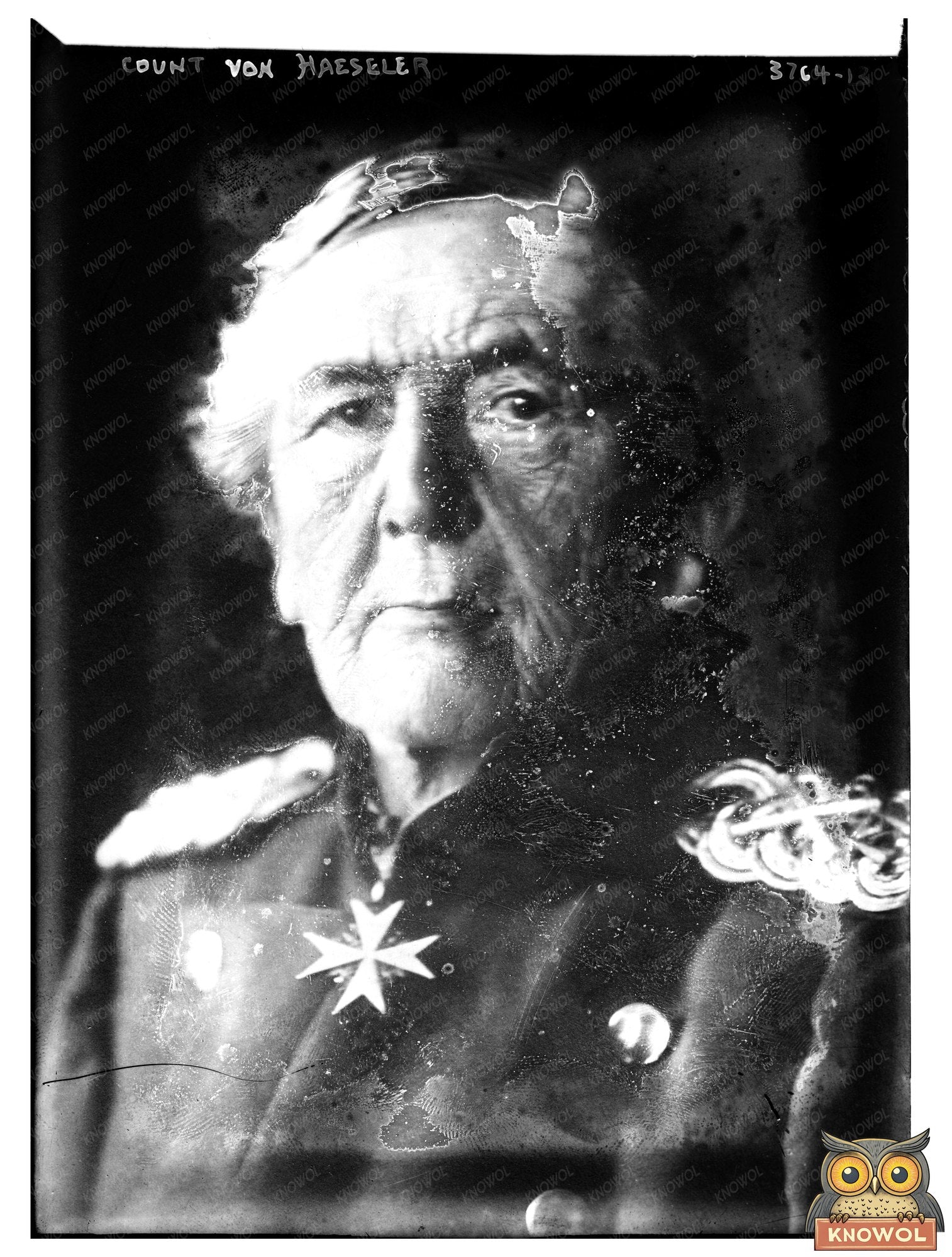 Historic Count Von Haeseler Print, Vintage Art