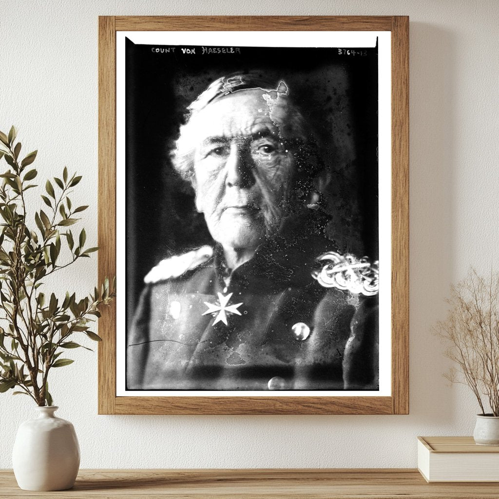 Historic Count Von Haeseler Print, Vintage Art