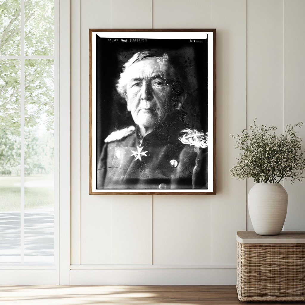 Historic Count Von Haeseler Print, Vintage Art
