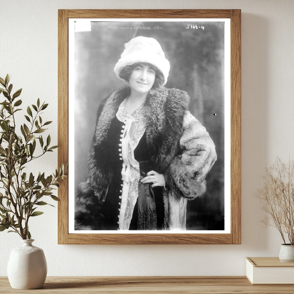 Historic Mrs. J.C. Parrish Jr. Print, Vintage Art