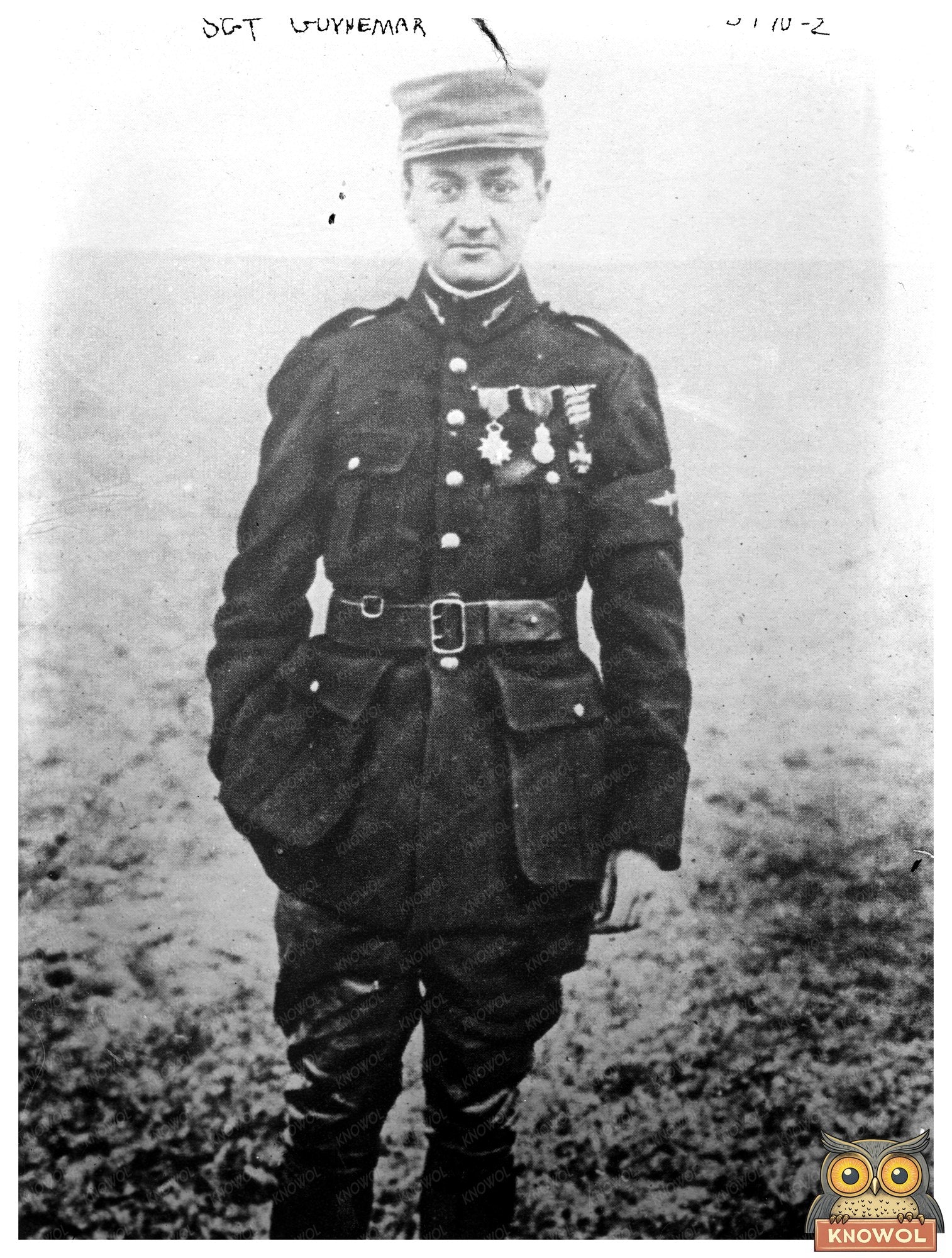 Historic Sgt. Guynemar [i.e., Guynemer] Print, Vintage Art