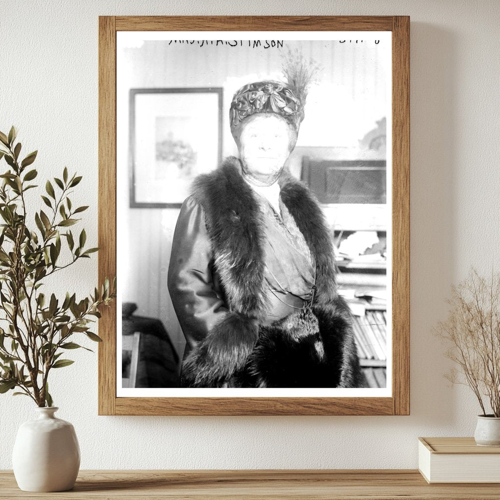 Historic Mrs. H.A. Stimson Print, Vintage Art