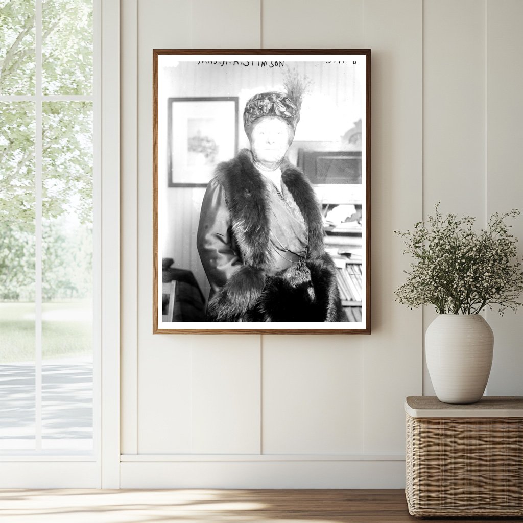 Historic Mrs. H.A. Stimson Print, Vintage Art