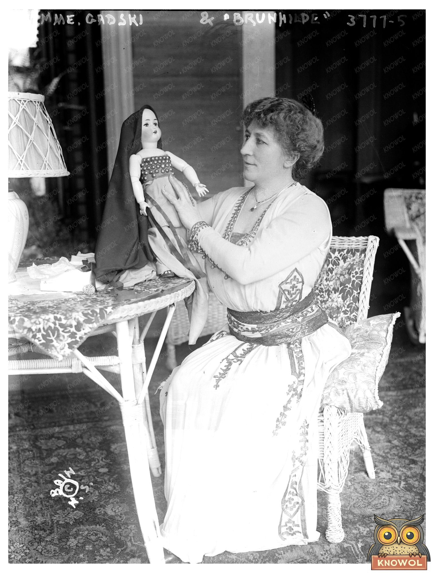 Historic Mme. Gadski & "Brunhilde" Print, Vintage Art
