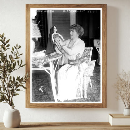 Historic Mme. Gadski & "Brunhilde" Print, Vintage Art