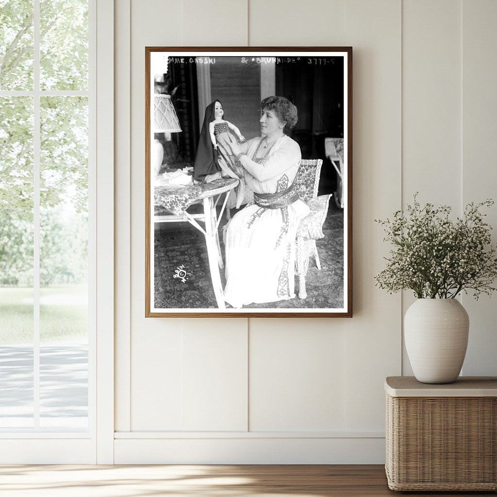 Historic Mme. Gadski & "Brunhilde" Print, Vintage Art