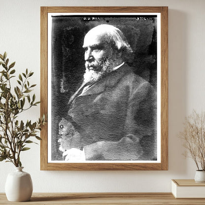 Historic J.J. Hill Print, Vintage Art