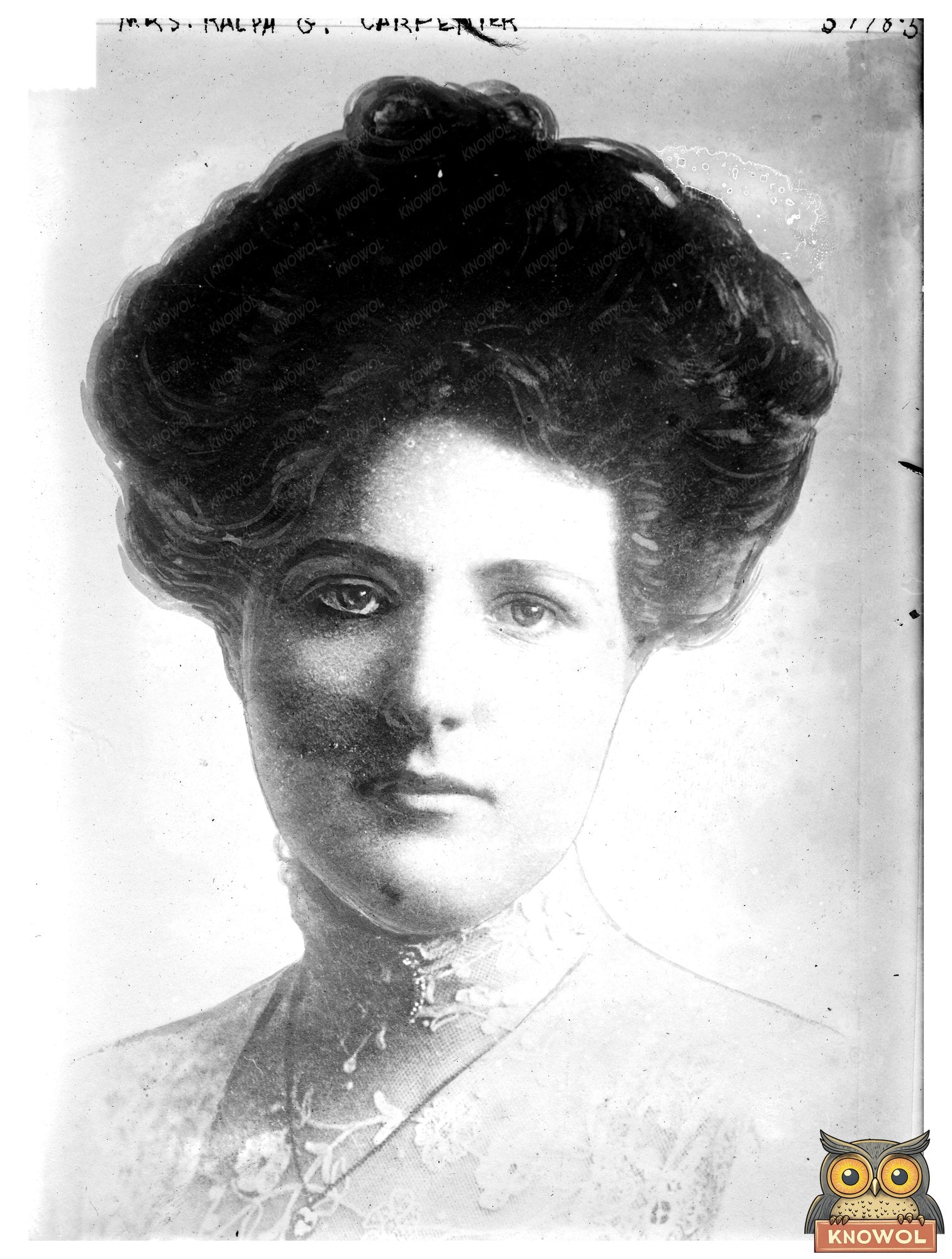 Historic Mrs. Ralph G. Carpenter Print, Vintage Art