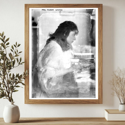 Historic Mrs. Vernon Castle Print, Vintage Art
