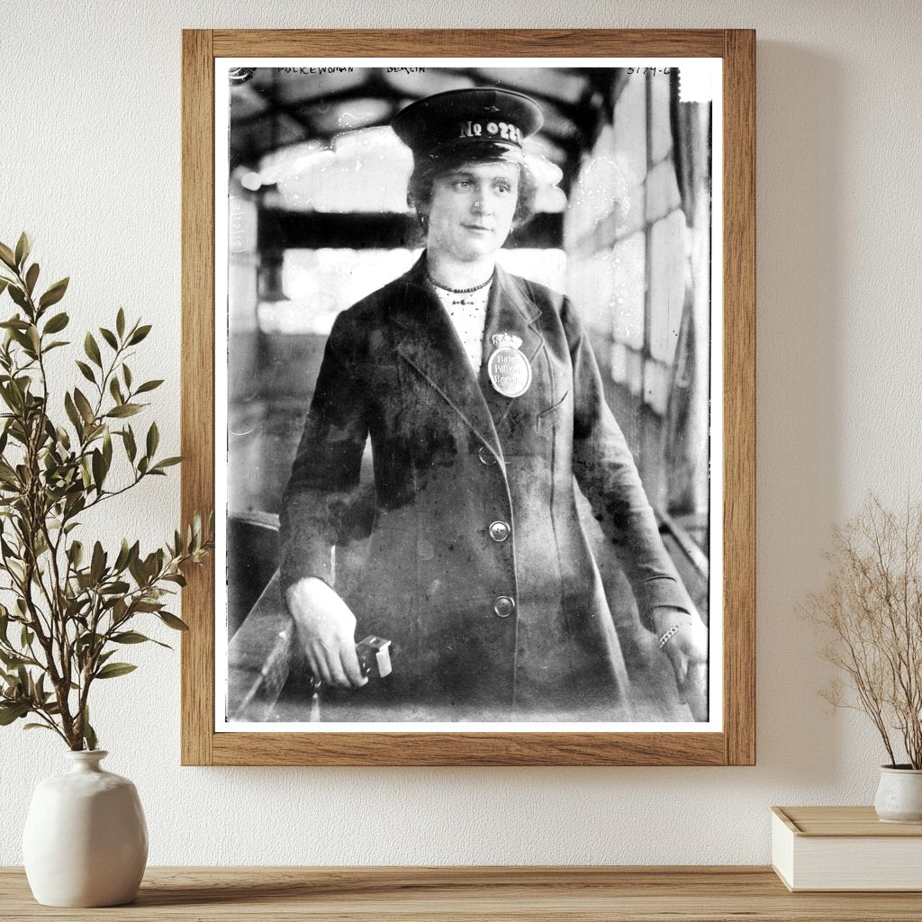 Historic Policewoman [i.e. ticket controller], Berlin Print, Vintage Art