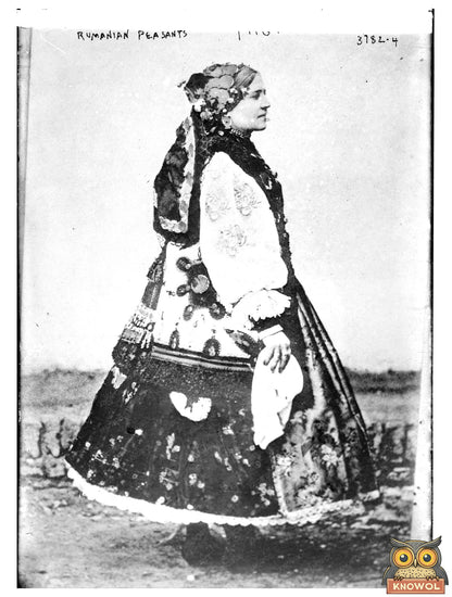 Historic Rumanian Peasants Print, Vintage Art