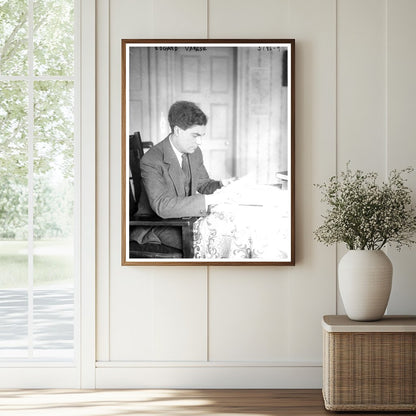 Historic Edgard Varese Print, Vintage Art