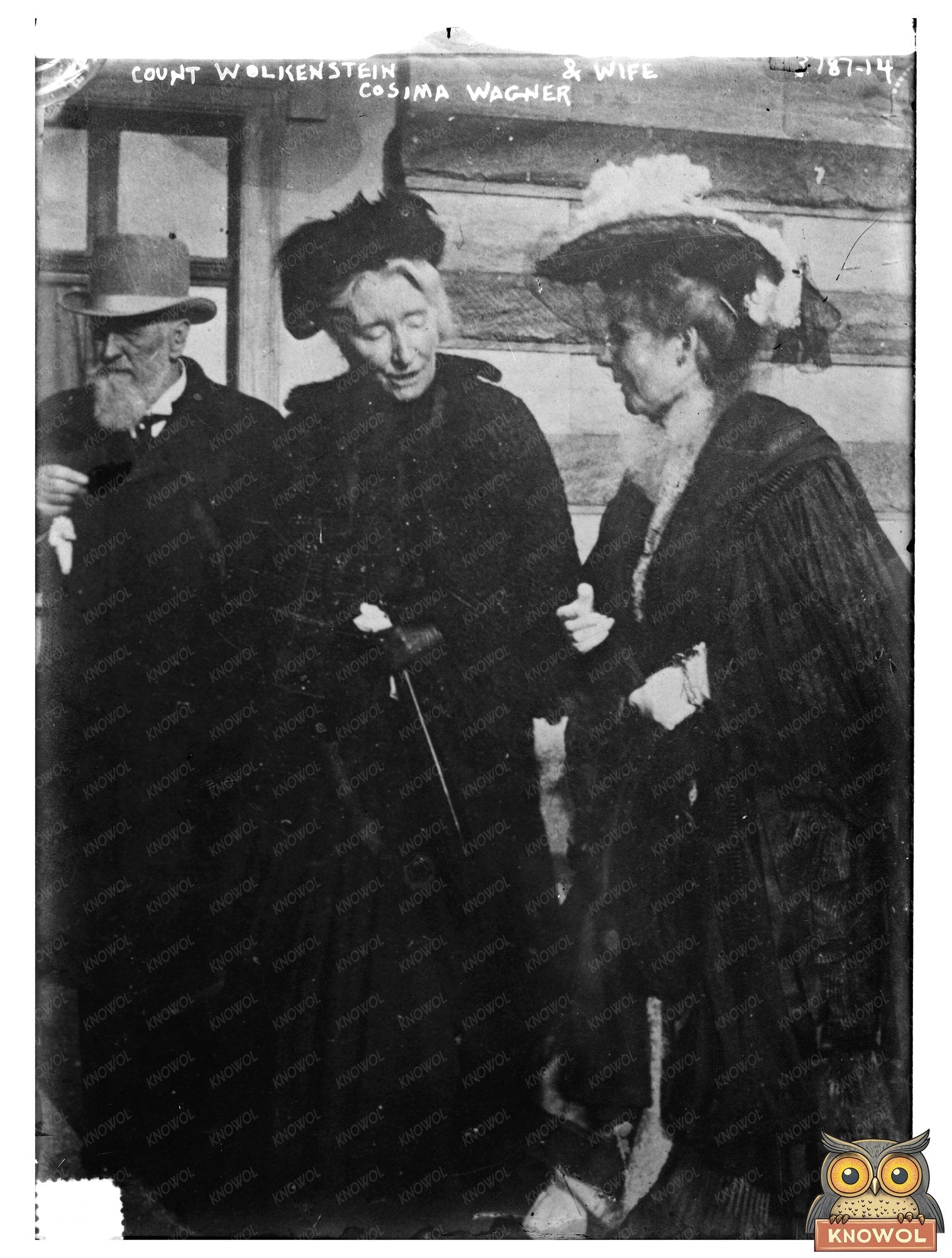 Historic Count Wolkenstein and wife, Cosima Wagner Print, Vintage Art