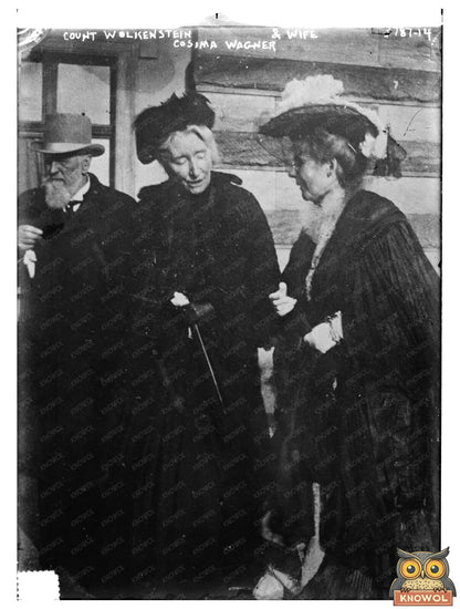 Historic Count Wolkenstein and wife, Cosima Wagner Print, Vintage Art