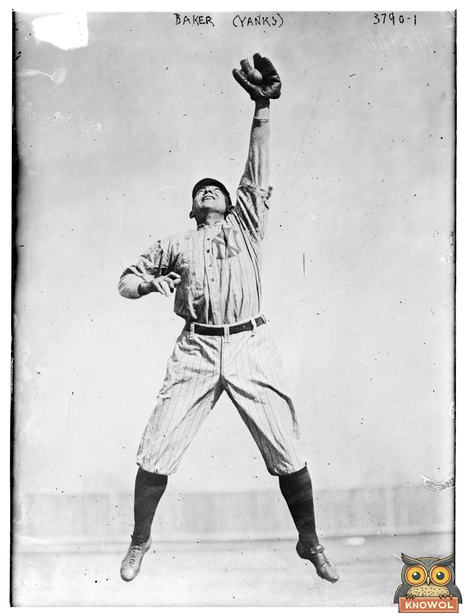 Historic [Frank "Home Run" Baker, New York AL (baseball)] Print, Vintage Art