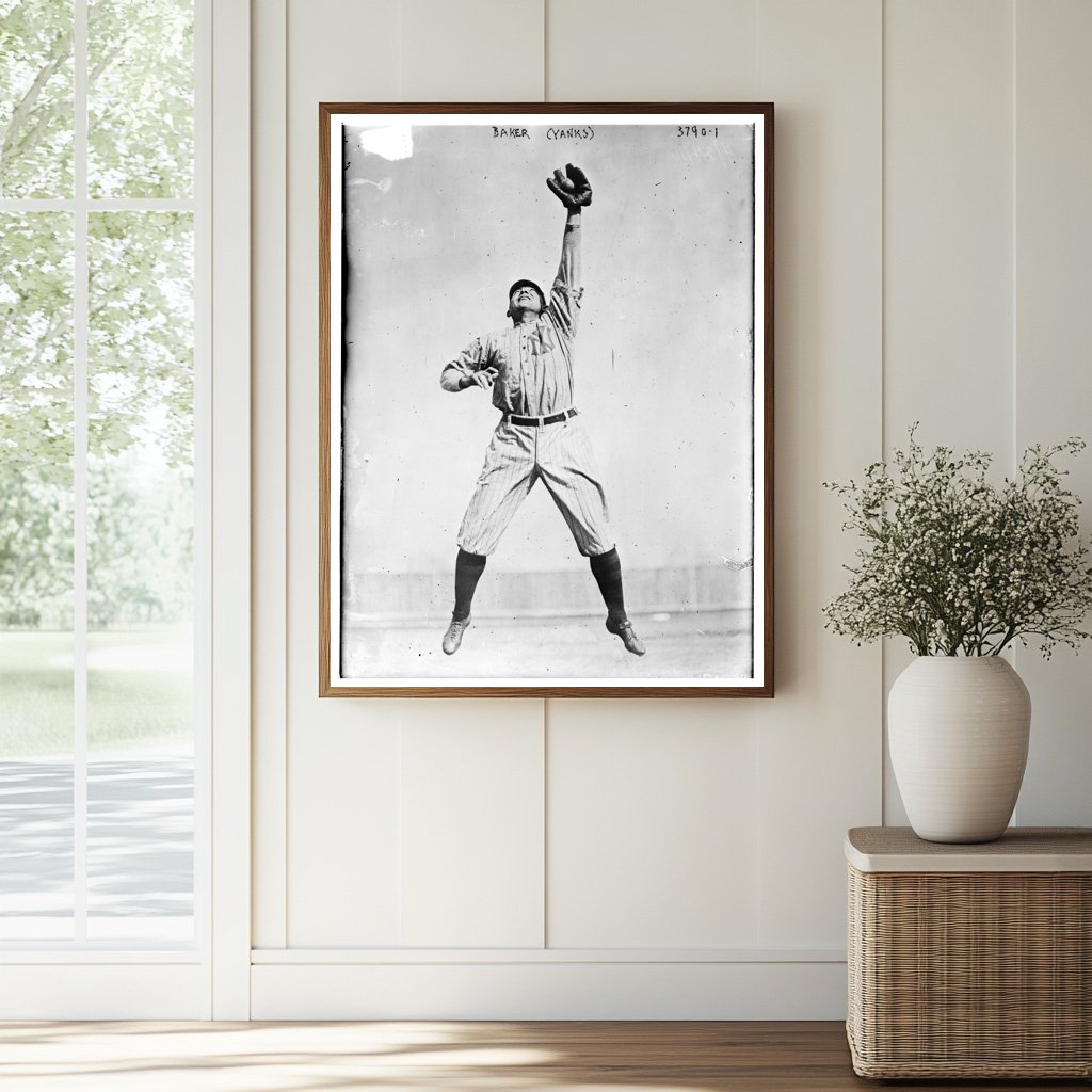 Historic [Frank "Home Run" Baker, New York AL (baseball)] Print, Vintage Art