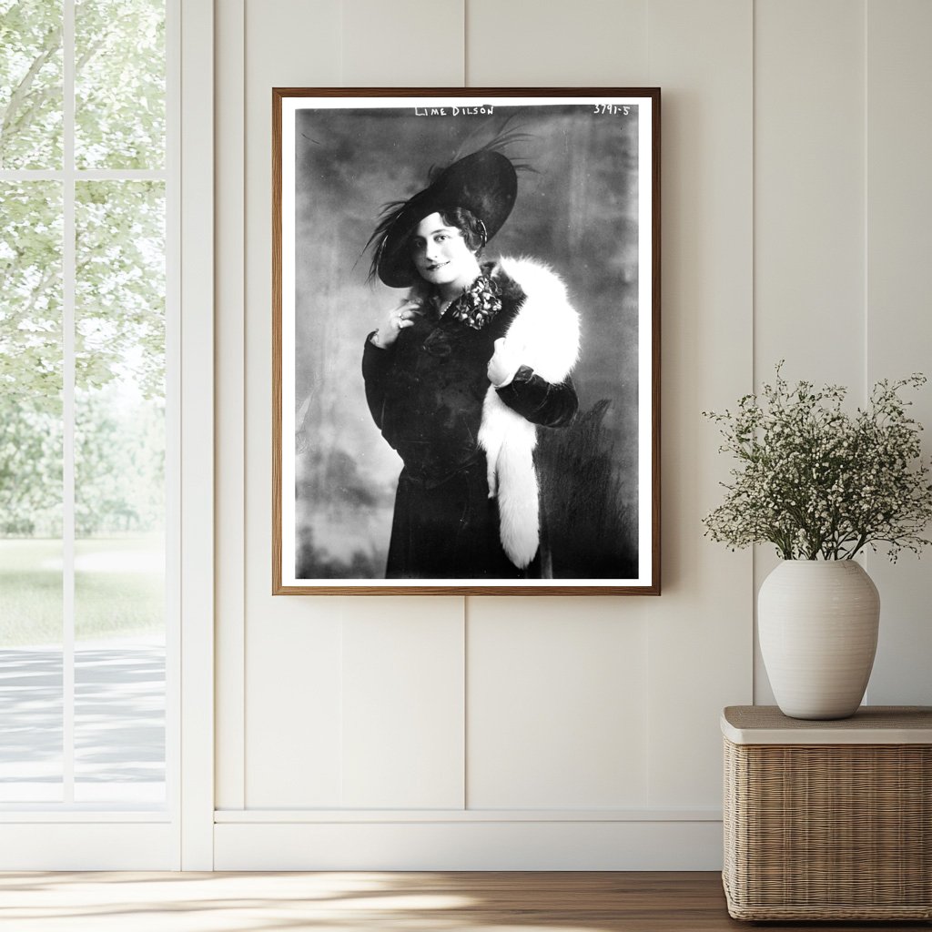 Historic Lime [i.e. Lina] Dilson Print, Vintage Art