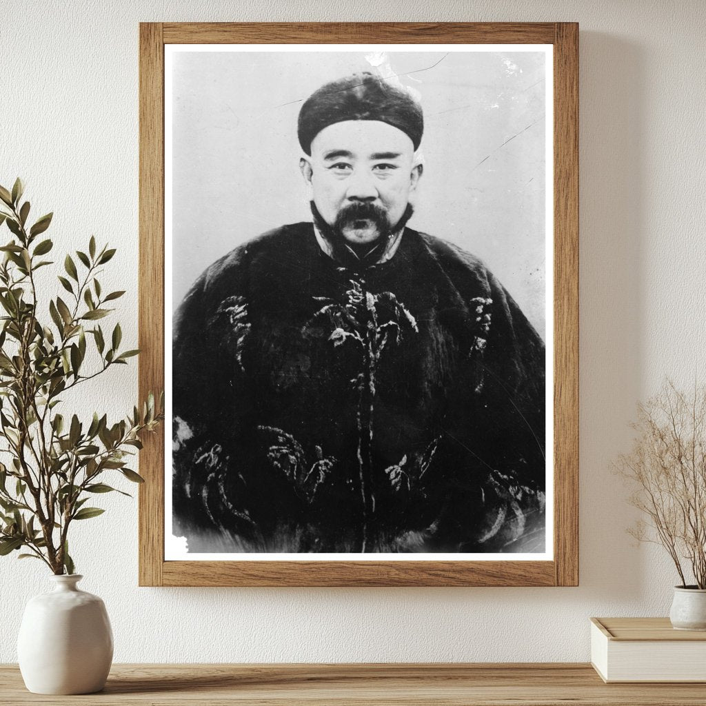 Historic Gen. Chang Hsun Print, Vintage Art