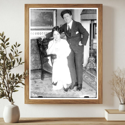 Historic G. Martinelli & wife Print, Vintage Art
