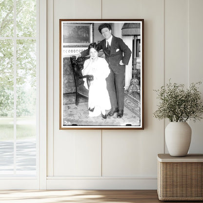Historic G. Martinelli & wife Print, Vintage Art