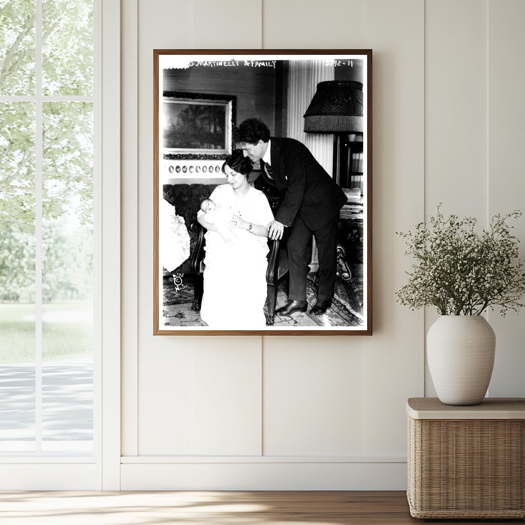 Historic G. Martinelli & family Print, Vintage Art