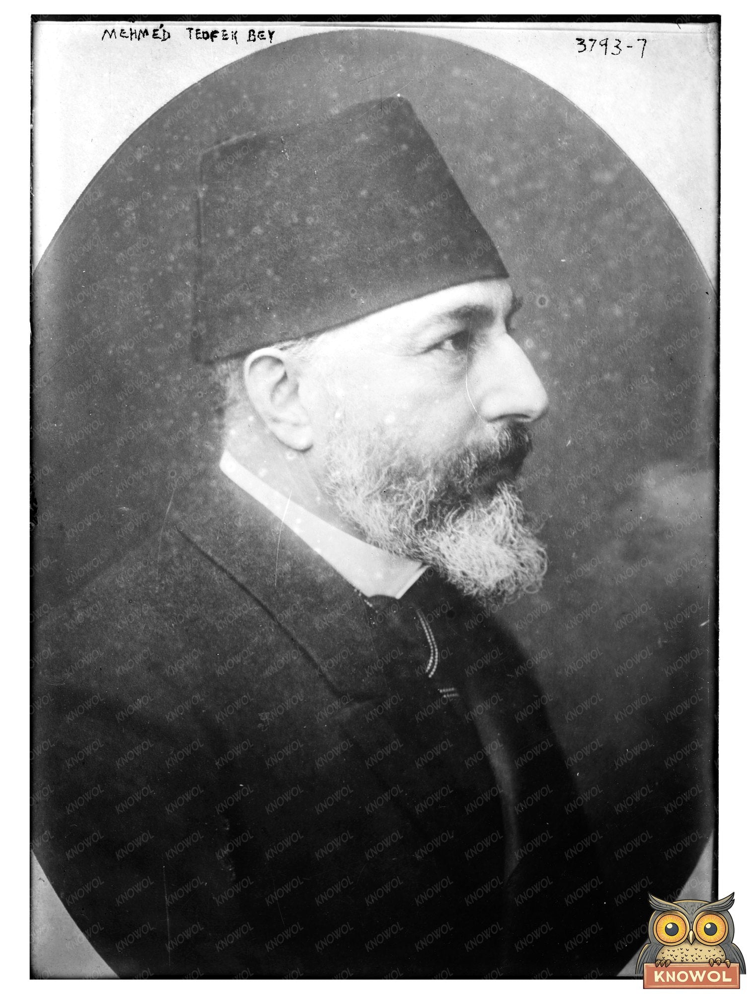 Historic Mehmed Teofek Bey Print, Vintage Art