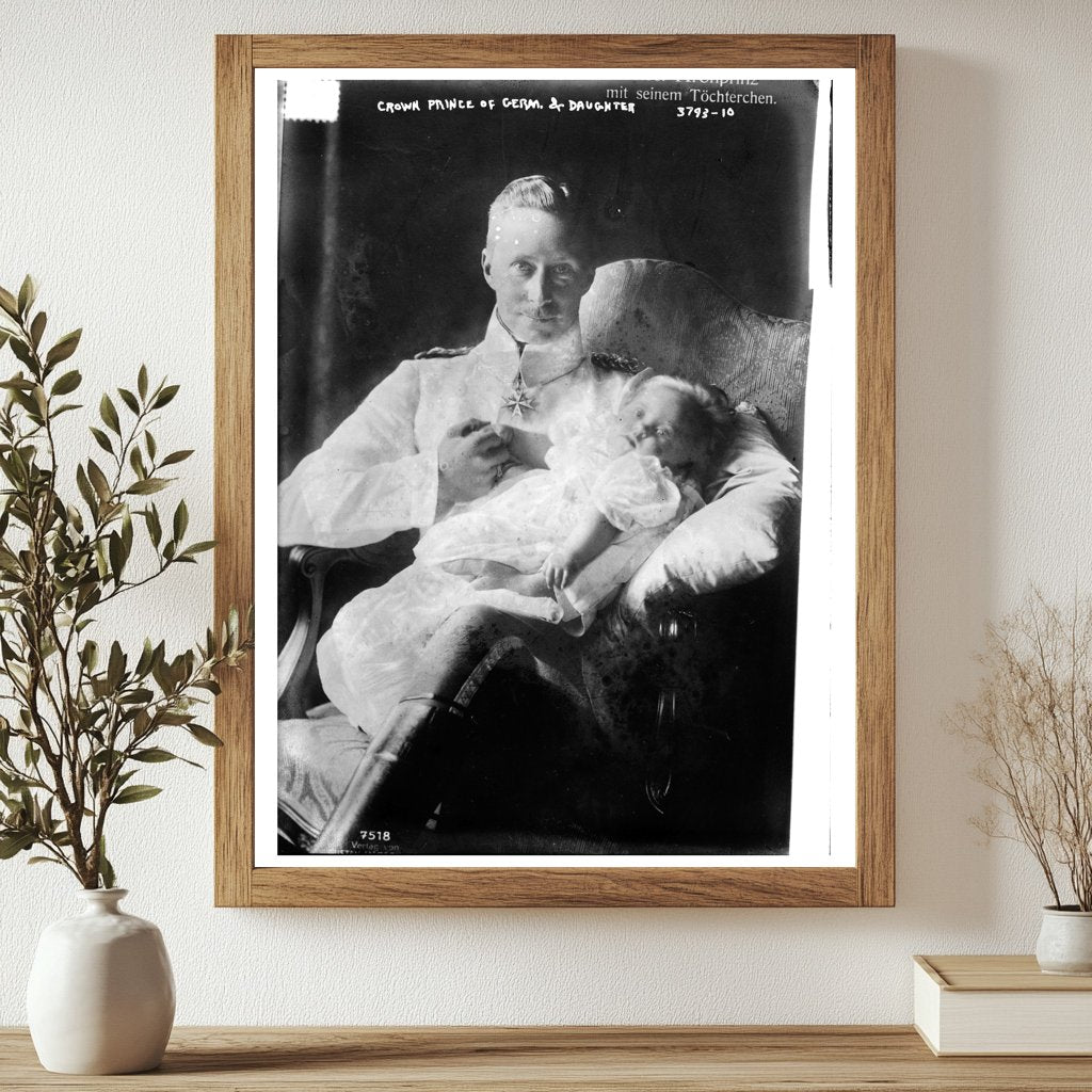Historic Crown Prince of Germ. [i.e., Germany] & daughter Print, Vintage Art