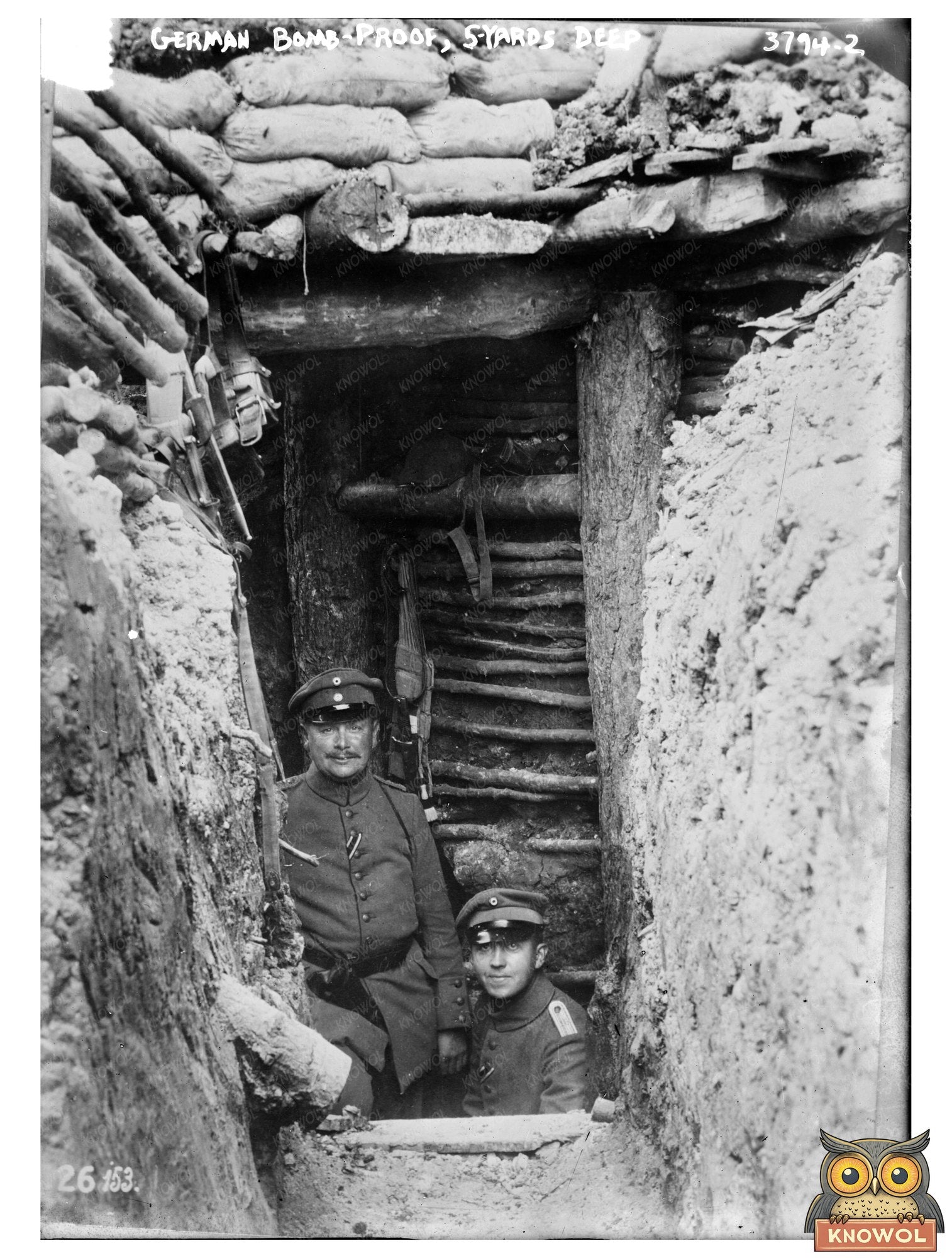 Historic German Bomb-proof shelter, 5 yards deep Print, Vintage Art