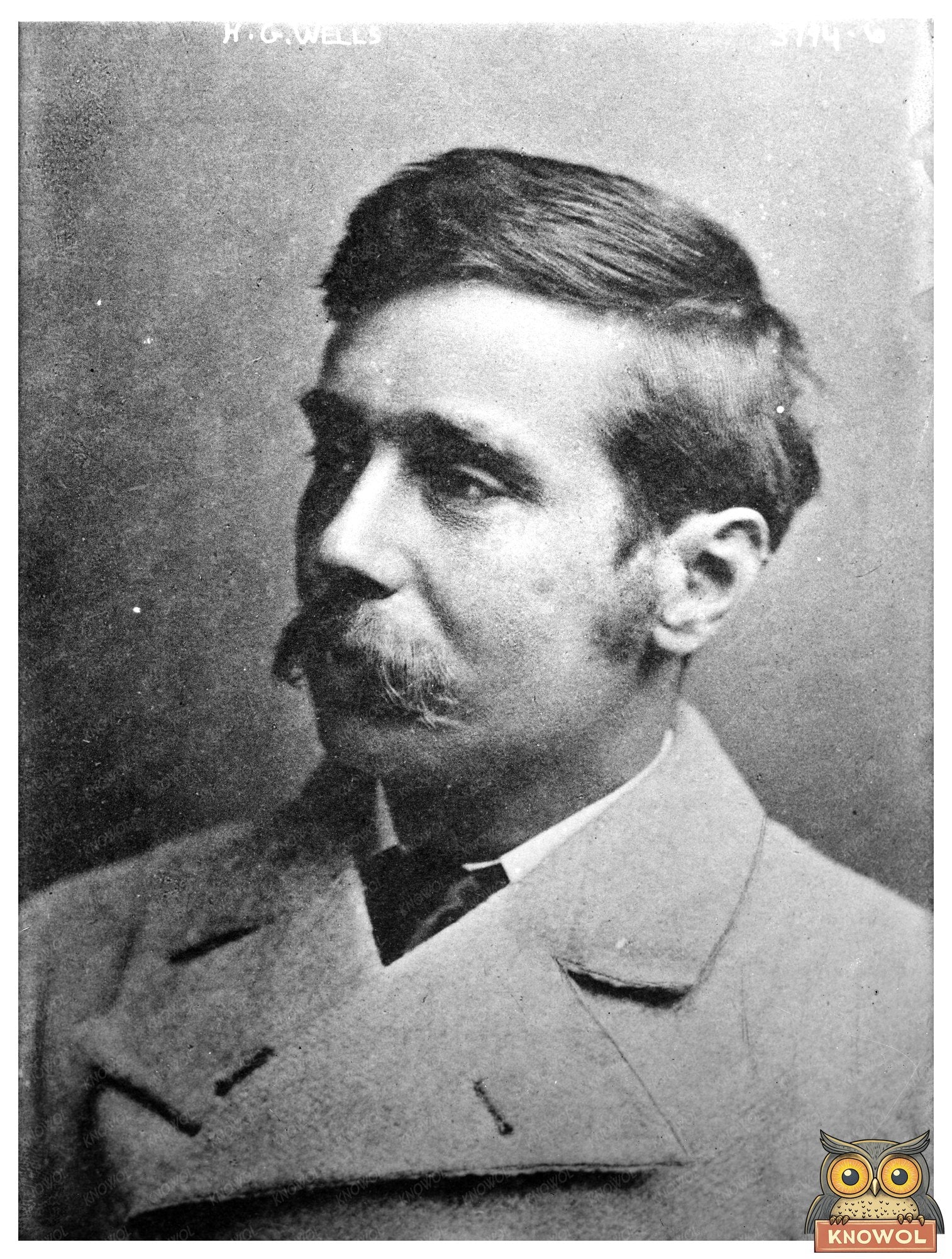 Historic H.G. Wells Print, Vintage Art