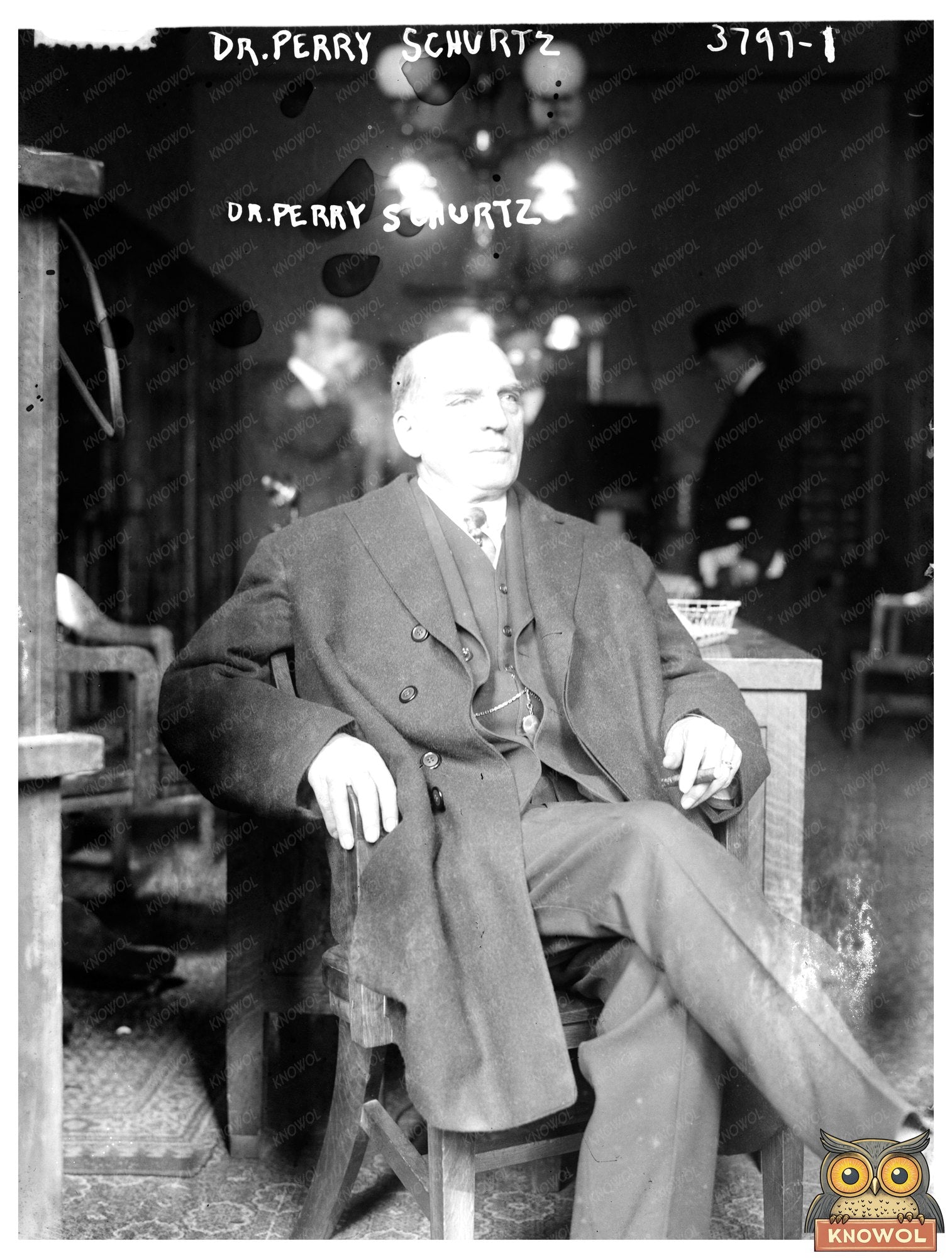 Historic Dr. Perry Schurtz Print, Vintage Art