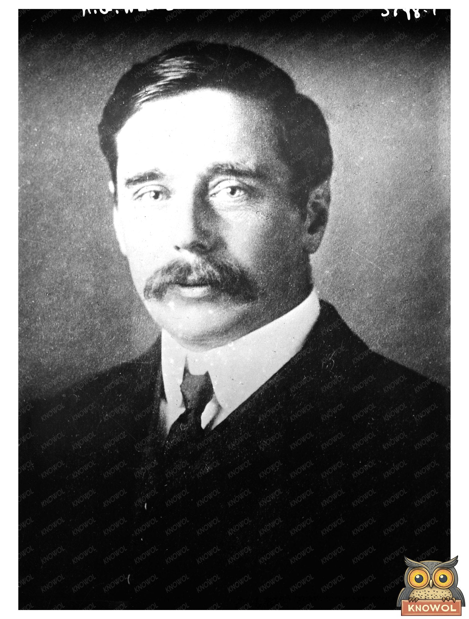 Historic H.G. Wells Print, Vintage Art