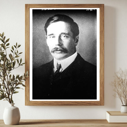 Historic H.G. Wells Print, Vintage Art