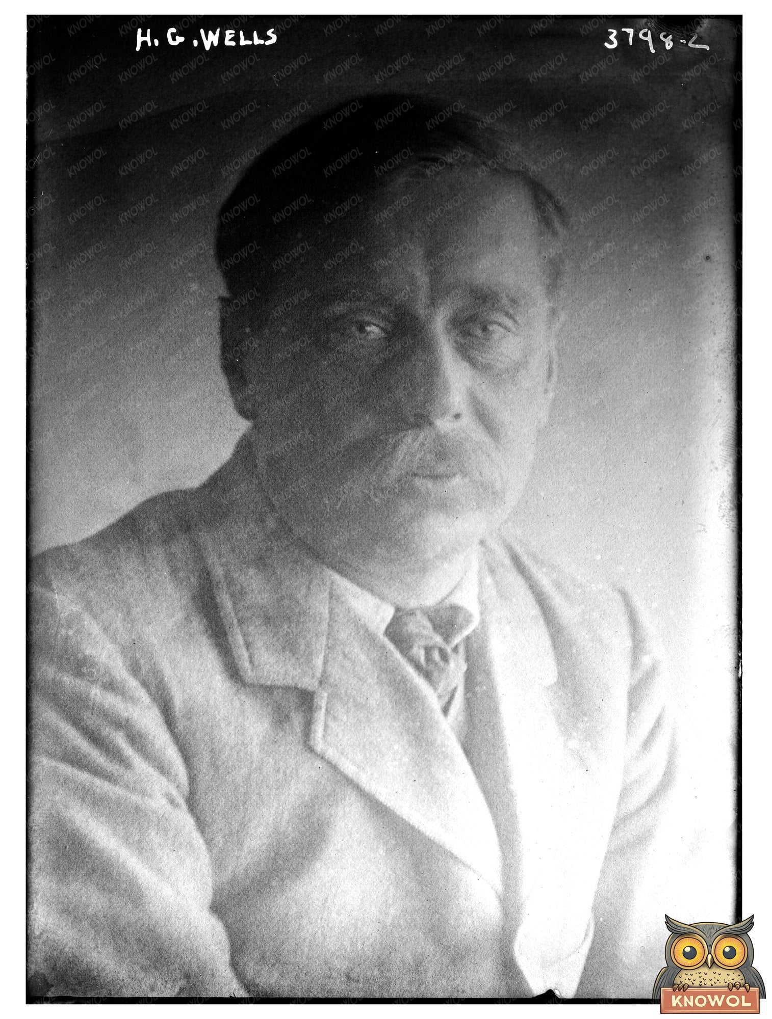 Historic H.G. Wells Print, Vintage Art