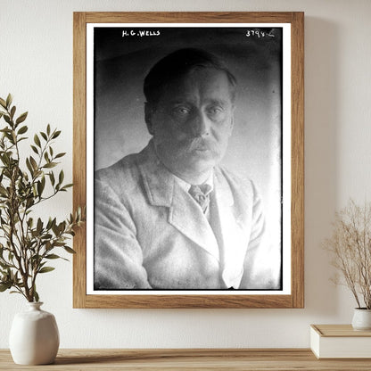 Historic H.G. Wells Print, Vintage Art