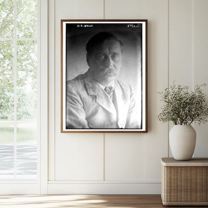 Historic H.G. Wells Print, Vintage Art