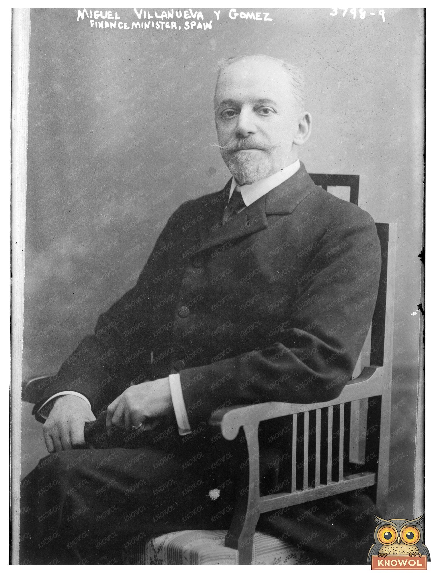 Historic Miguel Villanueva y Gomez, Finance Minister, Spain Print, Vintage Art