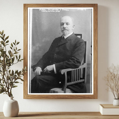 Historic Miguel Villanueva y Gomez, Finance Minister, Spain Print, Vintage Art