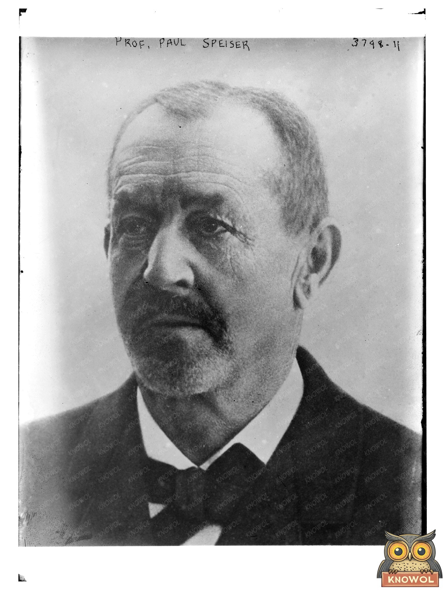 Historic Prof. Paul Speiser Print, Vintage Art