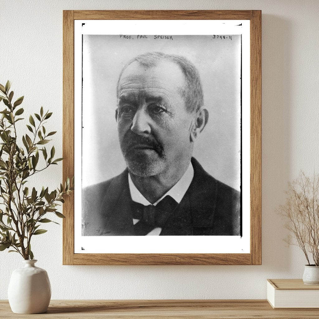 Historic Prof. Paul Speiser Print, Vintage Art
